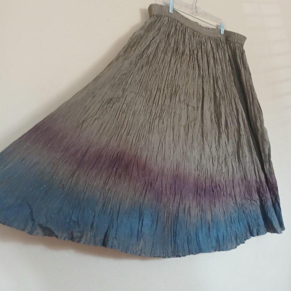 Vintage Wanted by Beads Beautiful Watercolor Fairy Maxi Skirt Women's One Size